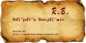 Répás Benjámin névjegykártya